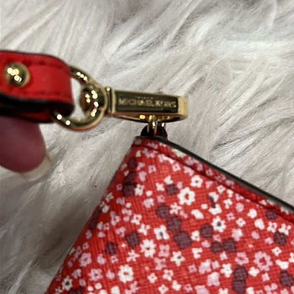 MICHAEL Kors Red Floral Wristlet Phone Tech Case - Picture 14 of 16